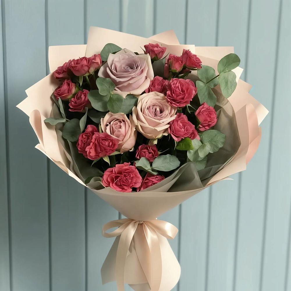 Букет цветов из: Гвоздики и Розы в Раздольном Республика Крым