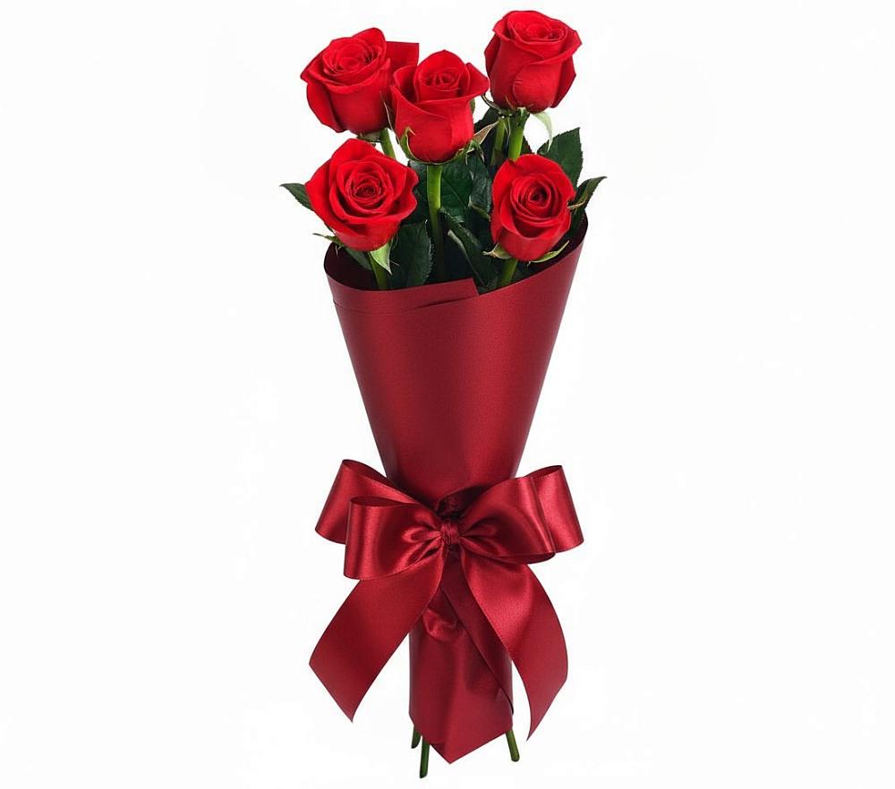 Букет 5 Красных роз Эдлесс Лав в Раздольном Республика Крым