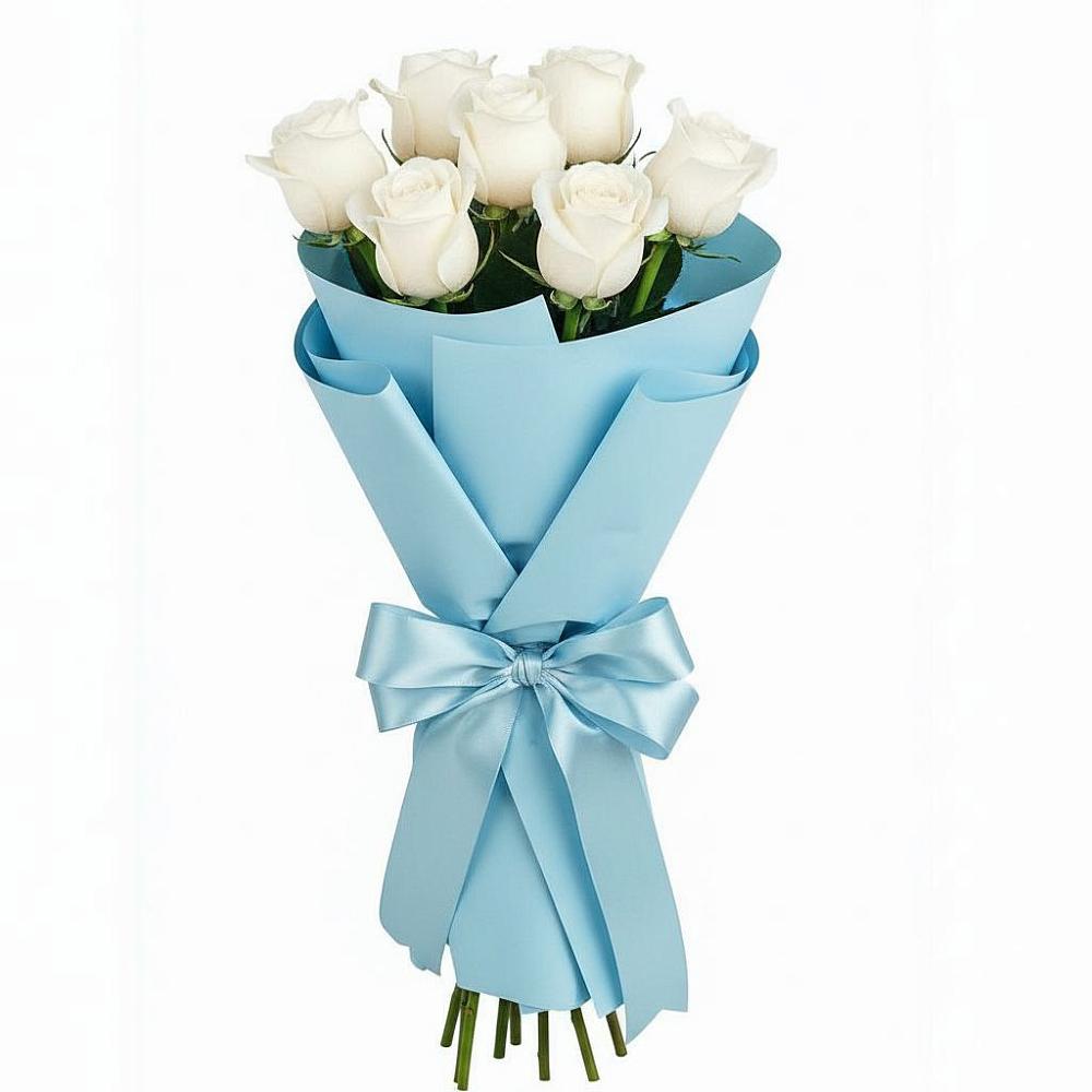 Букет 7 белых роз Проуд в Раздольном Республика Крым