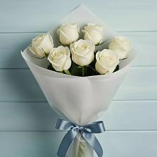 Букет 7 Белых роз Эдлесс Лав #REPLACE_PRED# Раздольном Республика Крым