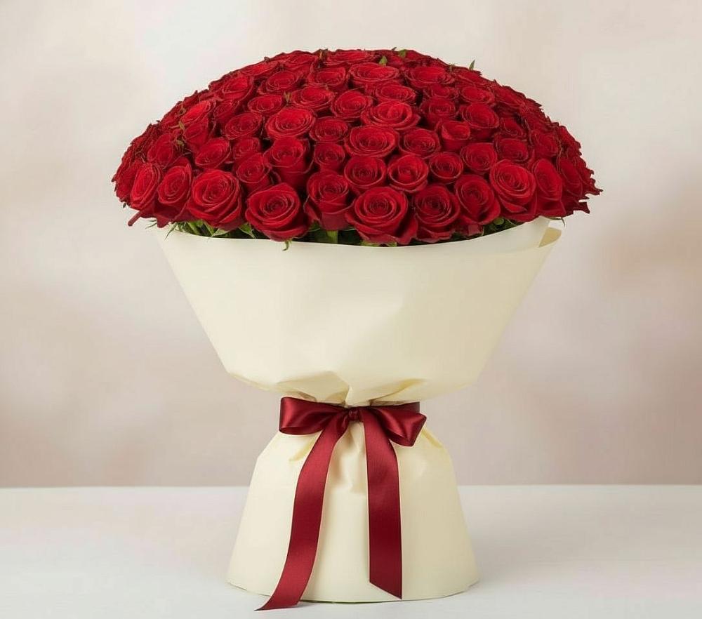 Букет 101 Красная роза Милано в Раздольном Республика Крым
