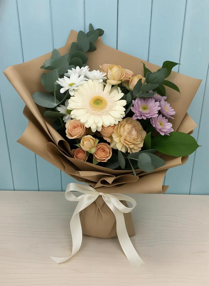 Букет цветов из: Герберы и Хризантемы в Раздольном Республика Крым