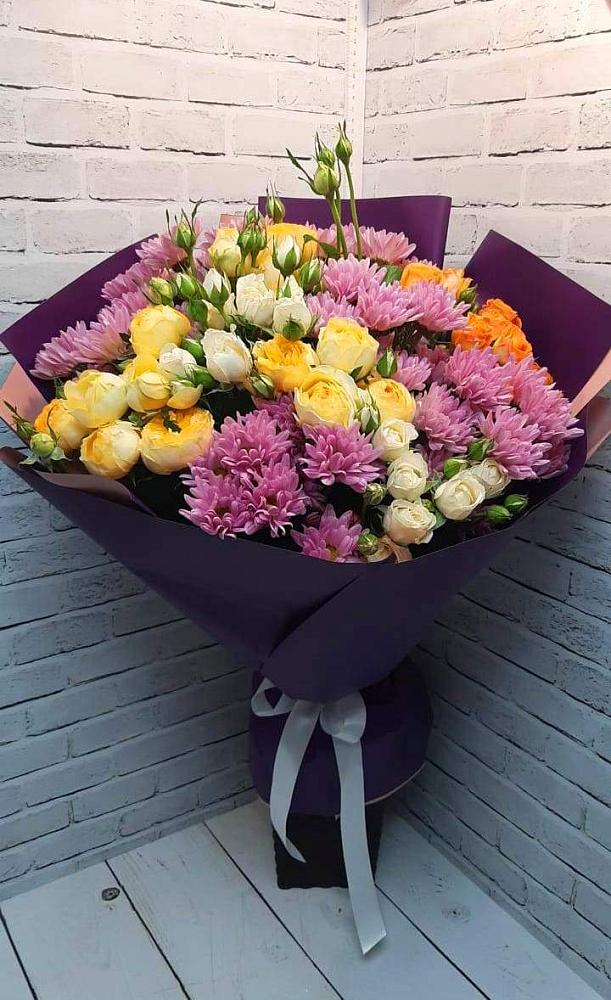 Букет цветов из: Хризантемы и Розы в Раздольном Республика Крым