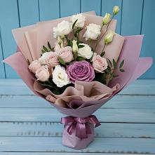 Букет цветов из:  Розы и Лизиантусы в Раздольном Республика Крым