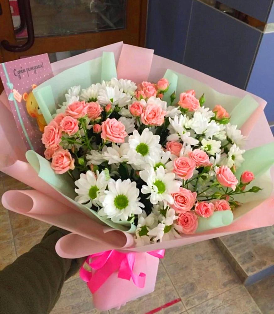 Букет цветов из: Розы и Хризантемы в Раздольном Республика Крым