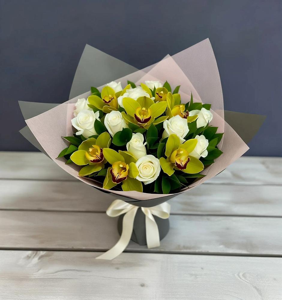 Букет цветов из: Орхидеи и Розы в Раздольном Республика Крым