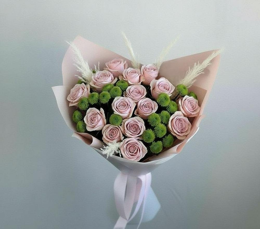 Букет цветов из: Розы и Хризантемы в Раздольном Республика Крым