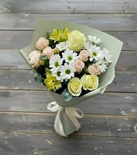 Букет цветов из:  Альстромерии, Розы и Хризантемы в Раздольном Республика Крым