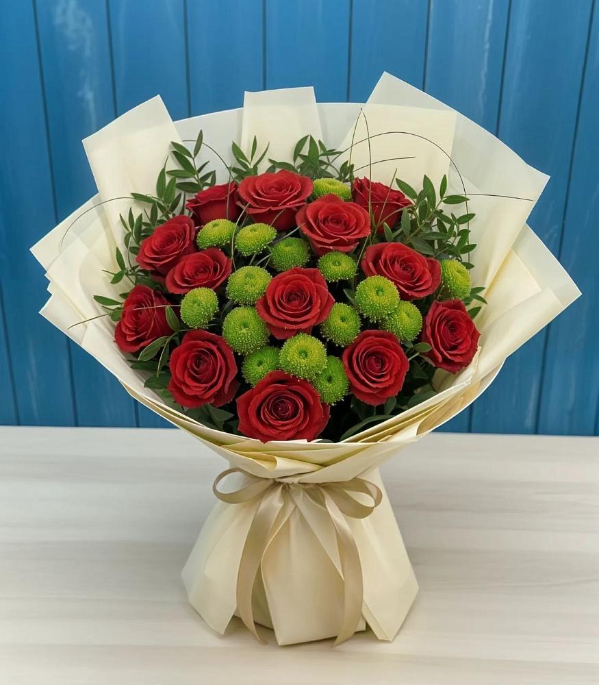 Букет цветов из: Розы и Хризантемы в Раздольном Республика Крым