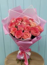 Букет 15 Розовых роз Равель в Раздольном Республика Крым
